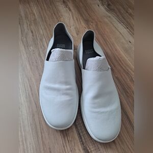 Eileen Fisher Womens White Leather Slip-On Loafers Shoes Size 9.5
